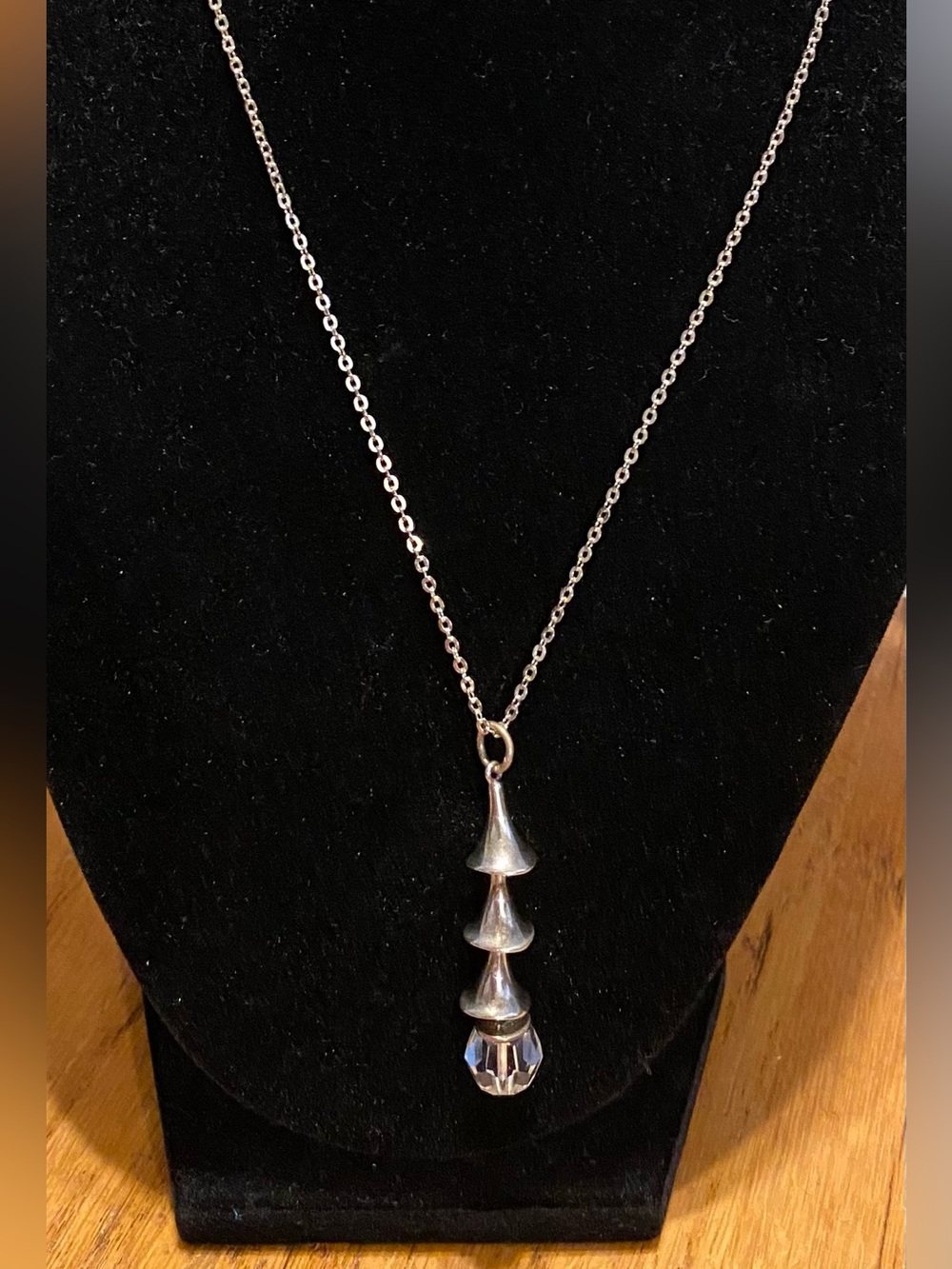 RLM Studio Robert Lee Morris Sterling Silver 925 Tiered Cone Crystal Pendant